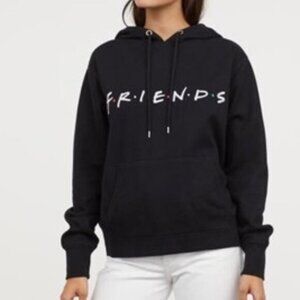 H&M Black Hoodie Sweatshirt | Size S
